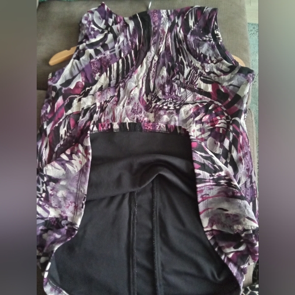 Zoe Purple Stretch Mesh Top - Picture 7 of 10